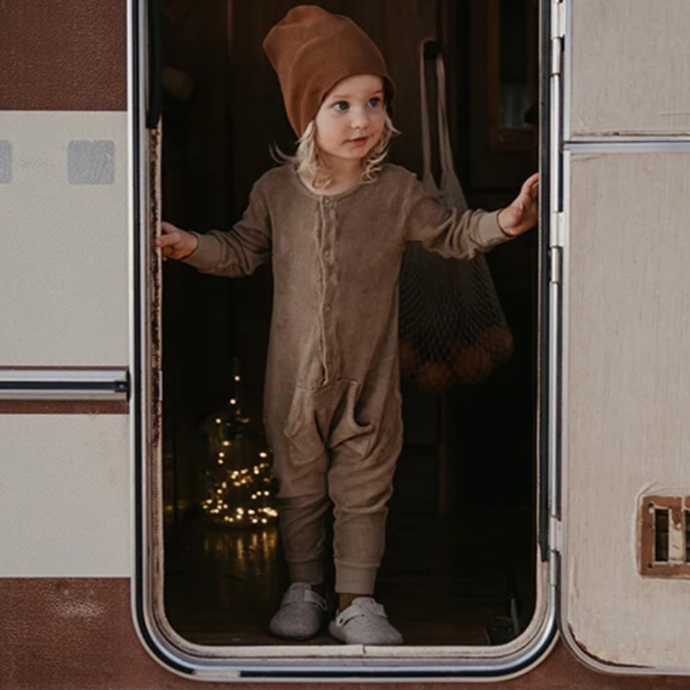 The Simple Folk The Terry Long John in Walnut | SZ 2-3 Yrs